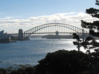 Harbour bridge from signalling tower, Naval Heritage Centre, Garden Island